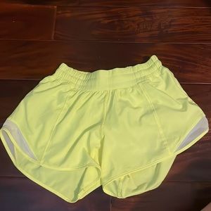neon yellow hotty hot shorts
